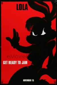 1z710 SPACE JAM teaser DS 1sh '96 Michael Jordan, cool artwork of Lola Bunny!