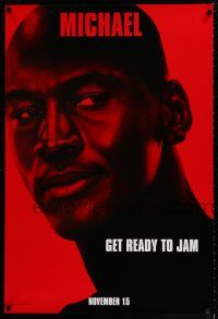 1z706 SPACE JAM teaser DS 1sh '96 cool close-up of basketball star Michael Jordan!