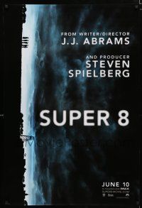 1z757 SUPER 8 teaser DS 1sh '11 Kyle Chandler, Elle Fanning, cool design & stormy image!