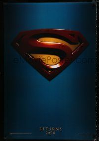 1z760 SUPERMAN RETURNS teaser DS 1sh '06 Bryan Singer, Brandon Routh, Kate Bosworth, Kevin Spacey