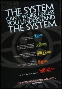 1z763 SYSTEM CAN'T WORK UNLESS YOU UNDERSTAND THE SYSTEM 1sh '00 MPAA rating guide!