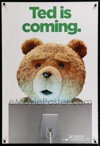 1z766 TED wilding 1sh '12 Mark Wahlberg, Mila Kunis, cute image of teddy bear using Mac!