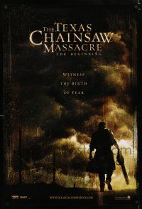 1z771 TEXAS CHAINSAW MASSACRE THE BEGINNING teaser DS 1sh '06 horror prequel, the birth of fear!