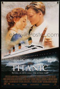 1z789 TITANIC revised style B int'l DS 1sh '97 DiCaprio, Kate Winslet, with Gloria Stuart credited!