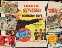 2a030 LOT OF 7 FOLDED HALF-SHEETS AND WINDOW CARDS '50s Bullet For Joey, Desert Legion & more!