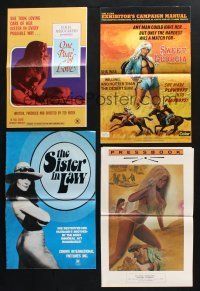 2a093 LOT OF 20 UNCUT SEXPLOITATION PRESSBOOKS '60s-70s a great variety of sexy nude images!