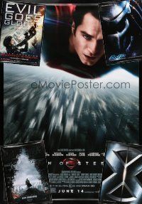 2a112 LOT OF 5 DOUBLE-SIDED BUS STOP POSTERS '00s-10s Man of Steel, X-Men, Star Trek & more!