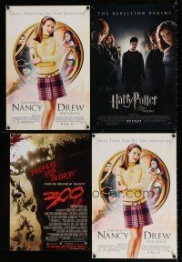2a287 LOT OF 7 UNFOLDED MINI POSTERS '00s Harry Potter & Order of the Phoenix, 300, Nancy Drew!