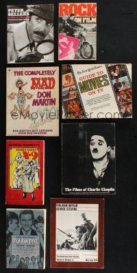 2a161 LOT OF 8 SOFTCOVER BOOKS '70s-00s Rock on Film, Chaplin, Dashiel Hammett's Secret Agent X-9