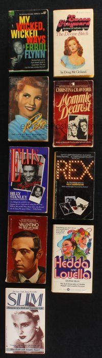 2a158 LOT OF 9 MOVIE STAR BIOGRAPHY PAPERBACK BOOKS '60s-80s Rita Hayworth, Susan Hayward + more!
