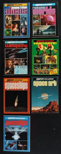2a165 LOT OF 7 STARLOG PHOTO GUIDE BOOKS '70s Science Fiction Aliens, Weapons, Fantastic Worlds!