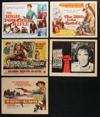 2a081 LOT OF 5 TITLE LOBBY CARDS '50s-60s great images from a variety of different movies!