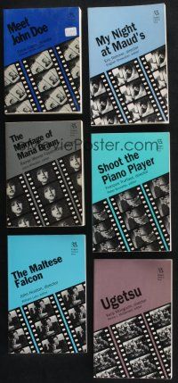 2a174 LOT OF 6 MOVIE SCREENPLAY SOFTCOVER BOOKS '80s-90s Meet John Doe, Shoot the Piano Player