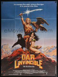 2b304 BEASTMASTER French 1p '82 different Djivanides art of Marc Singer & sexy Tanya Roberts!