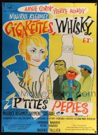 2b334 CIGARETTES, WHISKEY & WILD WOMEN French 1p '59 Helene Le Breton art of crooks in bottle!