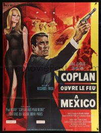 2b342 COPLAN OUVRE LE FEU A MEXICO French 1p '67 Georges Allard art of secret agent & sexy woman!