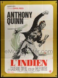 2b375 FLAP French 1p '70 different Marty art of Native American Anthony Quinn & helicopter!
