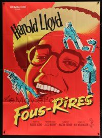 2b381 FUNNY SIDE OF LIFE French 1p '63 different Grinsson artwork of Harold Lloyd, compilation!