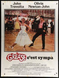 2b393 GREASE French 1p '78 John Travolta & Olivia Newton-John in a most classic musical!