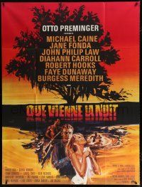 2b407 HURRY SUNDOWN French 1p '67 Otto Preminger, Michael Caine, Jane Fonda, different Landi art!