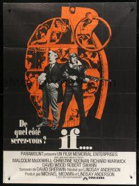 2b409 IF French 1p '69 Malcolm McDowell, different grenade image, directed by Lindsay Anderson!