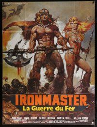 2b415 IRONMASTER French 1p '83 Umberto Lenzi's La Guerra del ferro, sexy fantasy art by Casaro!