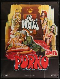 2b439 LES ORGIES DU COMTE PORNO French 1p '84 The Orgies of Count Porno, great sexy artwork!