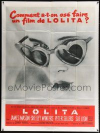 2b446 LOLITA CinePoster REPRO French 1p '85 Kubrick, sexy Sue Lyon w/ heart sunglasses & lollipop!