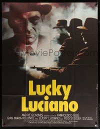 2b450 LUCKY LUCIANO French 1p '74 gangster Gian Maria Volonte, completely different image!