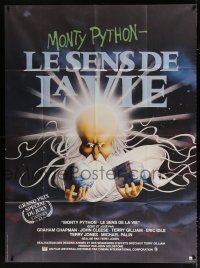 2b468 MONTY PYTHON'S THE MEANING OF LIFE French 1p '83 wacky art of God creating Earth!