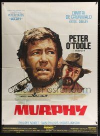 2b474 MURPHY'S WAR French 1p '71 different Marty art of Peter O'Toole, directed by Peter Yates!