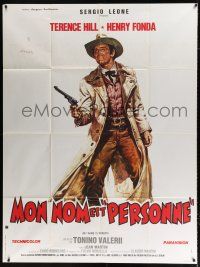 2b477 MY NAME IS NOBODY style A French 1p '74 Il Mio nome e Nessuno, art of Henry Fonda by Casaro!