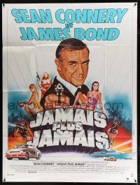 2b479 NEVER SAY NEVER AGAIN French 1p '83 art of Sean Connery as James Bond 007 by Michel Landi!