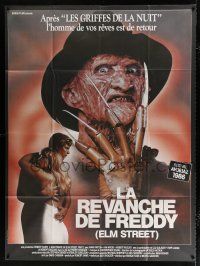 2b481 NIGHTMARE ON ELM STREET 2 French 1p '85 wild completely different close up of Freddy!