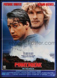 2b503 POINT BREAK French 1p '91 Keanu Reeves Patrick Swayze, bank robbery & surfing!