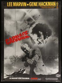 2b505 PRIME CUT French 1p '72 great different image of Lee Marvin & Gene Hackman, Carnage!