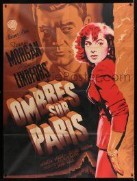 2b567 TO THE VICTOR French 1p '48 different Pigeot art of Dennis Morgan & Viveca Lindfors!