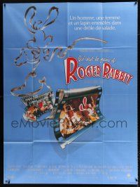 2b590 WHO FRAMED ROGER RABBIT French 1p '88 Robert Zemeckis, Bob Hoskins, cartoon/live action!