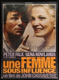 2b596 WOMAN UNDER THE INFLUENCE French 1p '76 John Cassavetes, c/u of Peter Falk & Gena Rowlands!