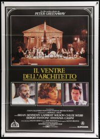 2b018 BELLY OF AN ARCHITECT Italian 1p '88 Peter Greenaway, Brian Dennehy, Chloe Webb, different!