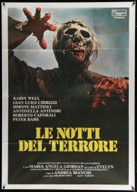 2b025 BURIAL GROUND Italian 1p '81 Le notti del terrore, best different zombie artwork!