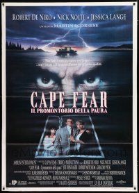 2b026 CAPE FEAR Italian 1p '92 great close-up of Robert De Niro's eyes, Martin Scorsese!