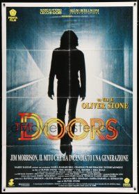 2b041 DOORS Italian 1p '91 cool silhouette of Val Kilmer as Jim Morrison, directed by Oliver Stone
