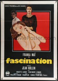 2b047 FASCINATION Italian 1p '80 sexy artwork of terrified naked Franca Mai!