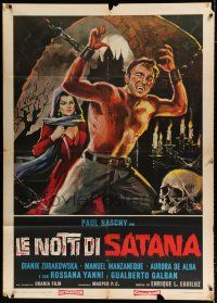 2b052 FRANKENSTEIN'S BLOODY TERROR Italian 1p '68 Paul Naschy, cool different DeAmicis horror art!