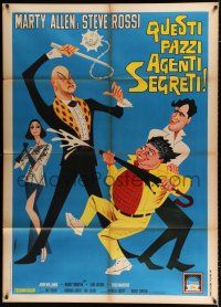 2b080 LAST OF THE SECRET AGENTS Italian 1p '67 Deseta cartoon art of Marty Allen & Steve Rossi!