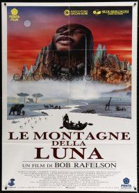 2b107 MOUNTAINS OF THE MOON Italian 1p '90 Bob Rafelson, completely different art by Cecchini!