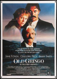 2b115 OLD GRINGO Italian 1p '89 portrait of Jane Fonda, Gregory Peck & Jimmy Smits in Mexico!