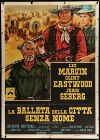2b118 PAINT YOUR WAGON Italian 1p '70 Colizzi art of Clint Eastwood, Lee Marvin & Jean Seberg!