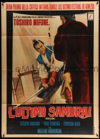 2b128 REBELLION Italian 1p '67 cool different art of samurai Toshiro Mifune by Rodolfo Gasparri!